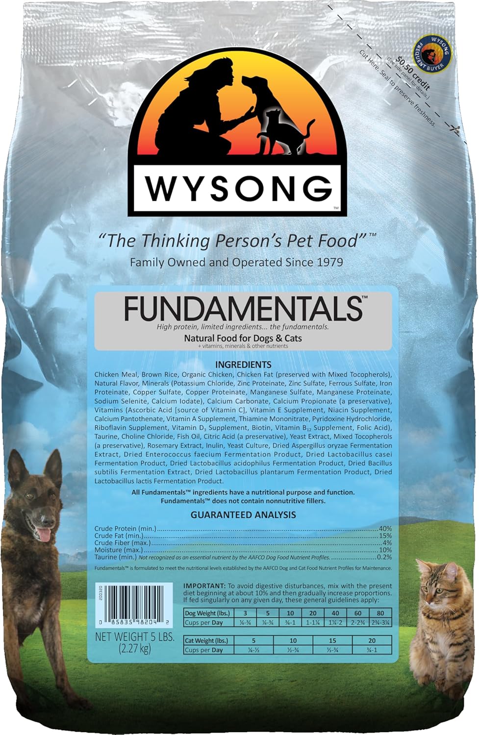 Wysong Fundamentals Canine/Feline Formula Dry Dog/Cat Food, 5 lb