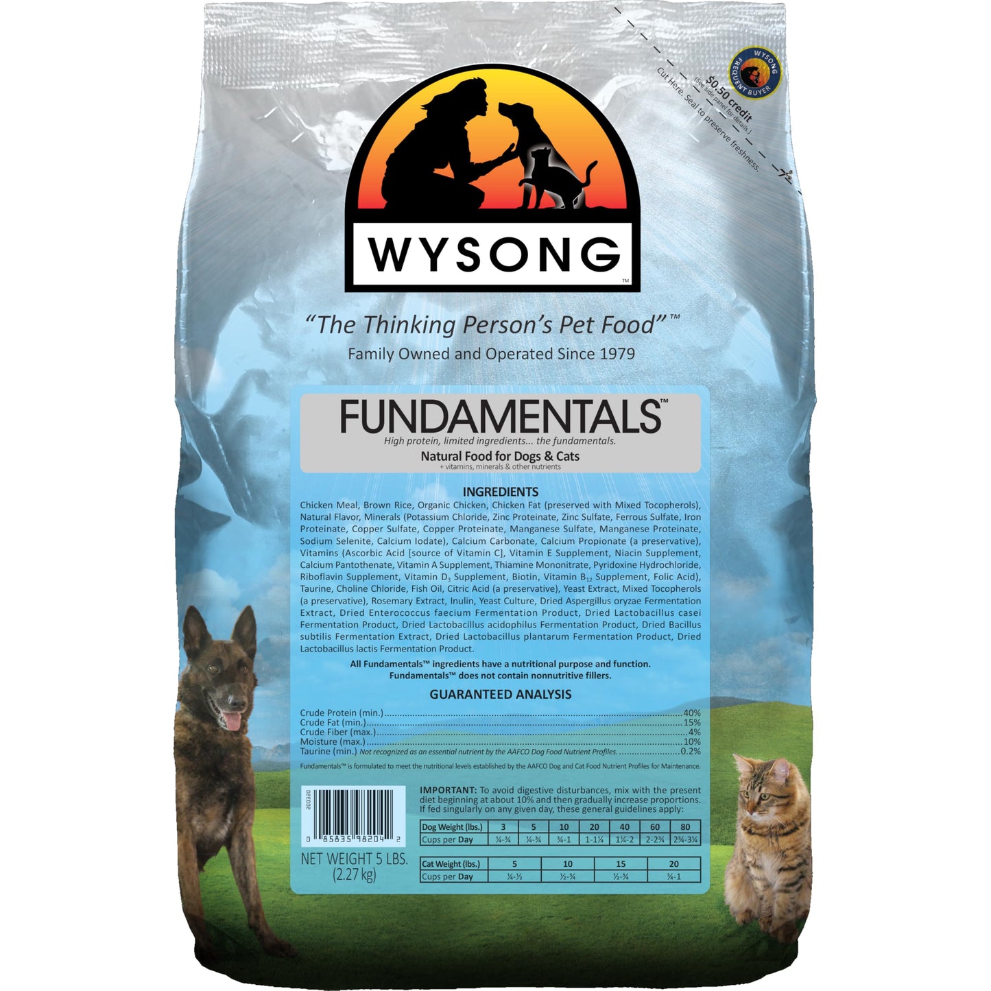 Wysong Fundamentals Canine/Feline Formula Dry Dog/Cat Food, 5 lb